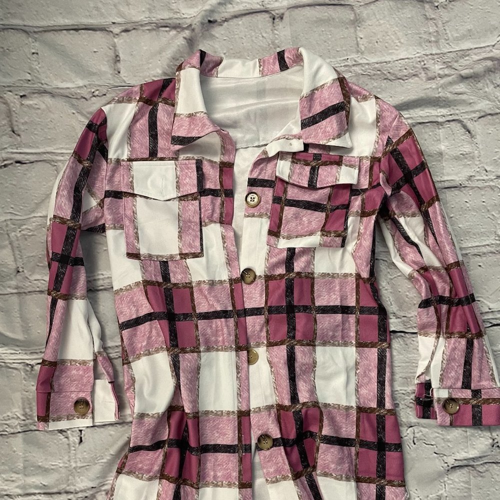 Pink Plaid Shacket
